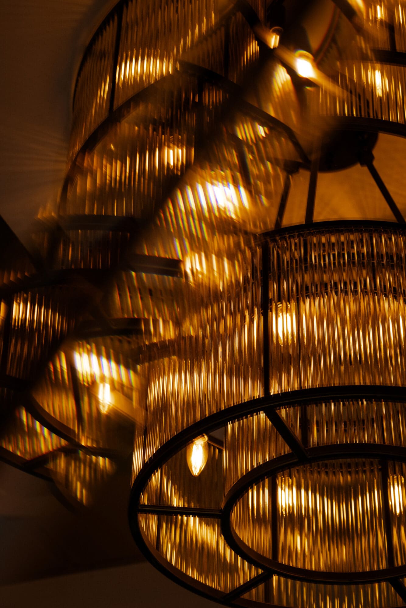 Chandelier photographed from close.