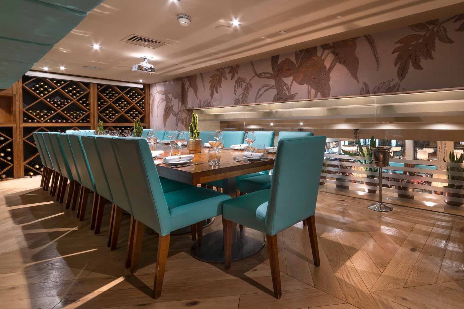 Private dining room at Piccolino Exchange Square.