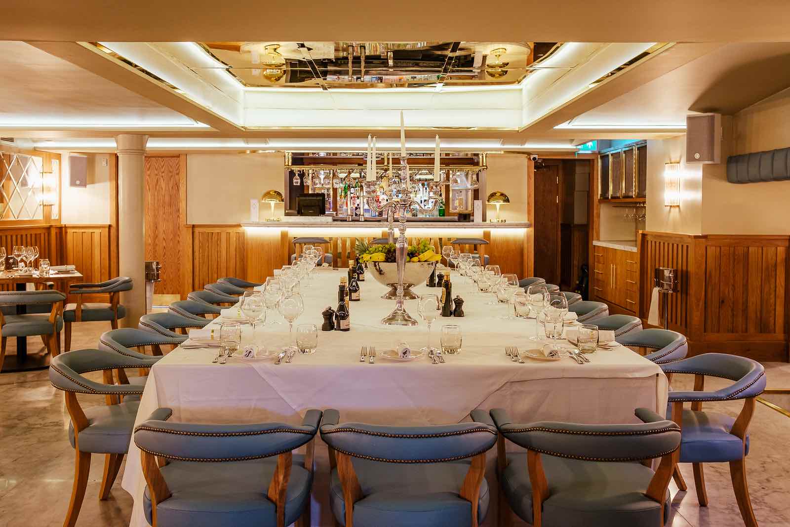 Large private dining room at Piccolino at Heddon Street.